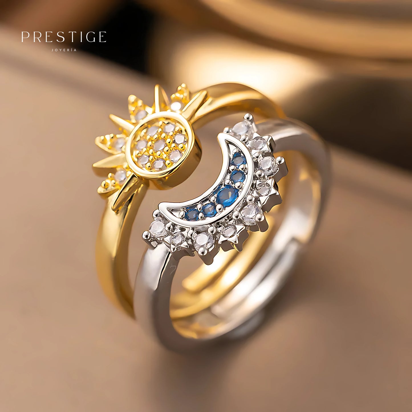 Anillos Sol & Luna Unisex Ajustables